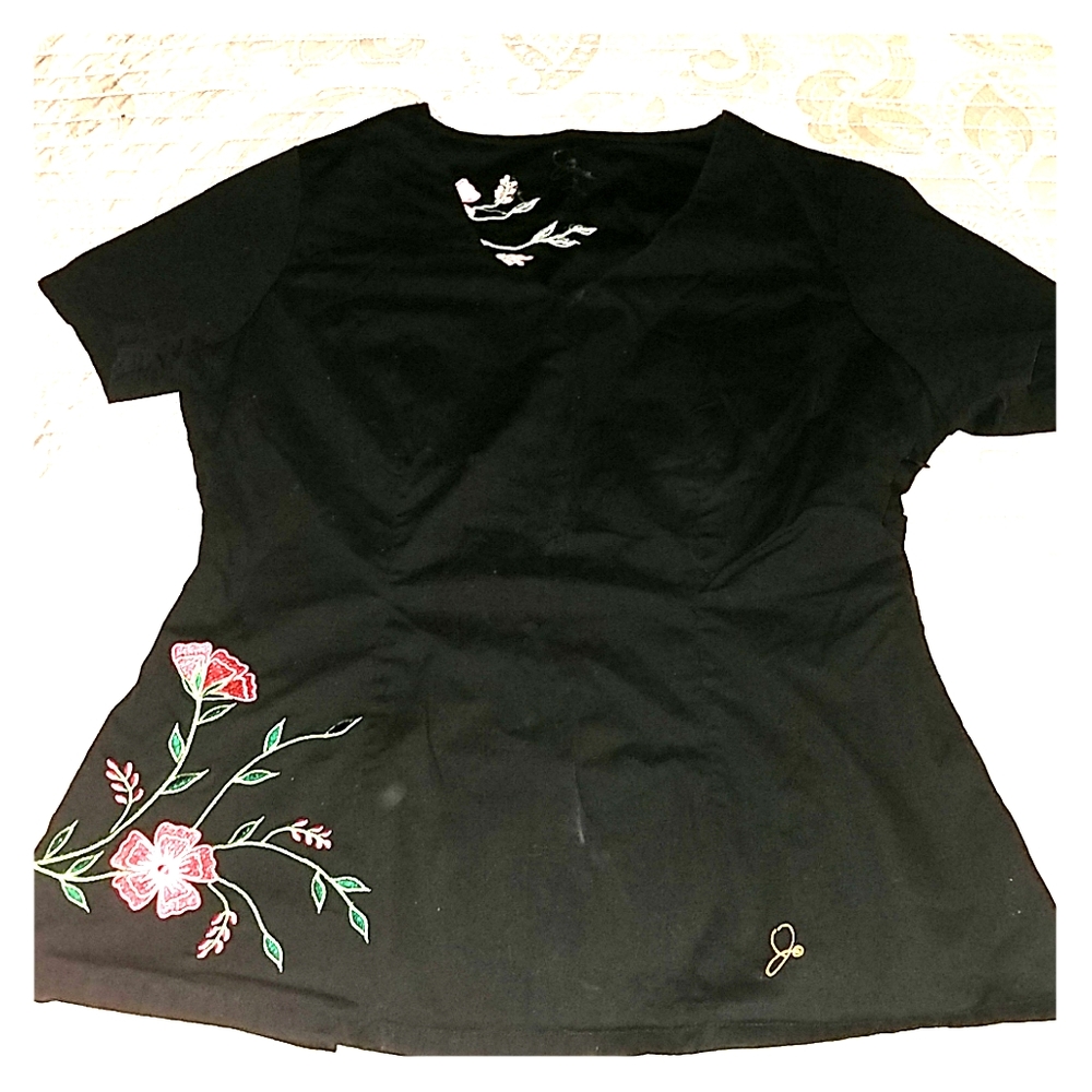 Januu embroidered scrub top